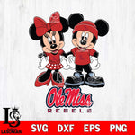 Ole Miss Rebels Mickey Minnie Rugby ball Svg Eps Dxf Png File, NCAA svg , File Cut , Digital Download , Instant Download, Cut Svg Files