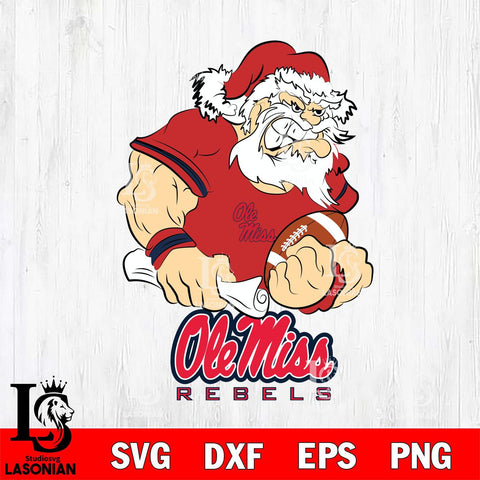 Ole Miss Rebels Santa Claus Angry Svg dxf eps png pdf file,NCAA svg,Digital Download,Cricut file