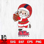 Ole Miss Rebels Santa Claus Cute Svg dxf eps png pdf file,NCAA svg,Digital Download,Cricut file