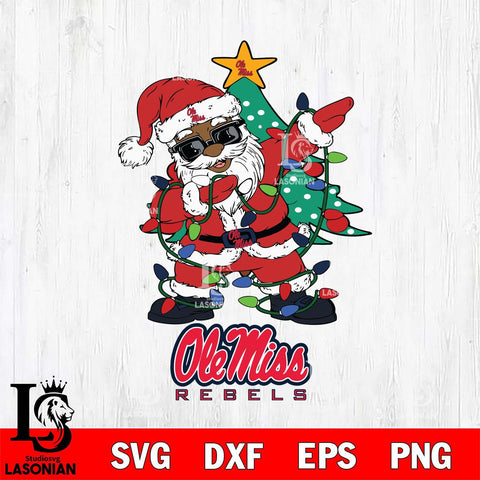 Ole Miss Rebels Santa Claus Ugly Christmas Svg dxf eps png pdf file,NCAA svg,Digital Download,Cricut file