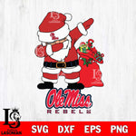 Ole Miss Rebels Santa Dabbing Christmas Svg dxf eps png pdf file,NCAA svg,Digital Download,Cricut file