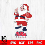 Ole Miss Rebels Santa claus Svg dxf eps png pdf file,NCAA svg,Digital Download,Cricut file