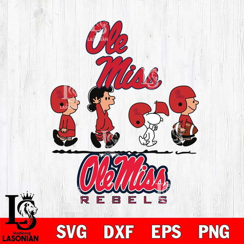 Ole Miss Rebels Snoopy Sport 12 Svg Eps Dxf Png File, Digital Download