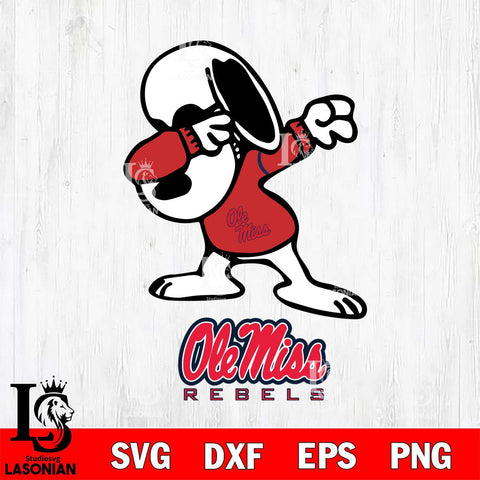 Ole Miss Rebels Snoopy Sport 3 Svg Eps Dxf Png File, Digital Download