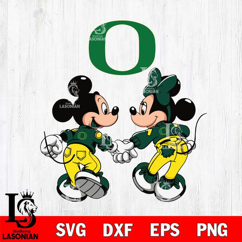 Oregon Ducks Fan Minnie And Mickey Love Svg Eps Dxf Png File, Digital Download, Instant Download