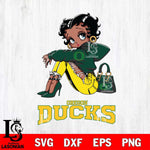 Oregon Ducks Betty Boop Black Fan Girl Svg Eps Dxf Png File, Digital Download, Instant Download