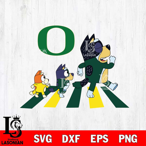 Oregon Ducks Bluey 6 Svg Eps Dxf Png File, Digital Download, Instant Download