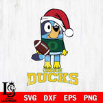 Oregon Ducks Bluey Christmas Svg Eps Dxf Png File, Digital Download