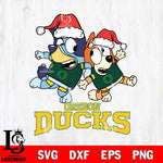 Oregon Ducks Bluey Christmas Holiday Svg Eps Dxf Png File, Digital Download