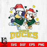 Oregon Ducks Bluey Christmas NFL Svg Eps Dxf Png File, Digital Download