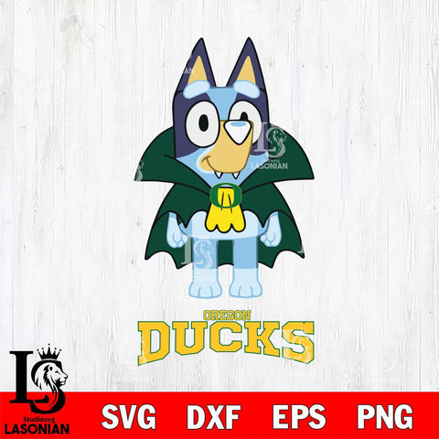 Oregon Ducks Bluey Dracula Halloween Svg Eps Dxf Png File, Digital Download, Instant Download