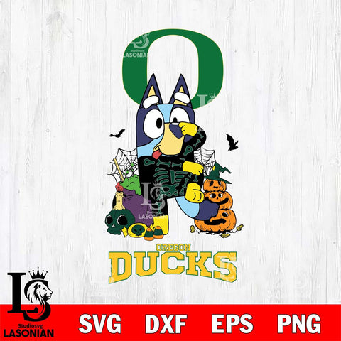 Oregon Ducks Bluey Halloween NCAA 2 Svg Eps Dxf Png File, Digital Download, Instant Download