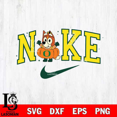 Oregon Ducks Bluey Halloween Nike NCAA Svg Eps Dxf Png File, Digital Download, Instant Download