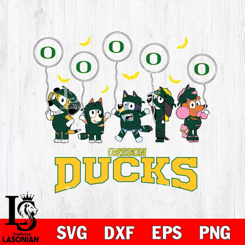 Oregon Ducks Bluey Halloween Spooky Svg Eps Dxf Png File, Digital Download, Instant Download