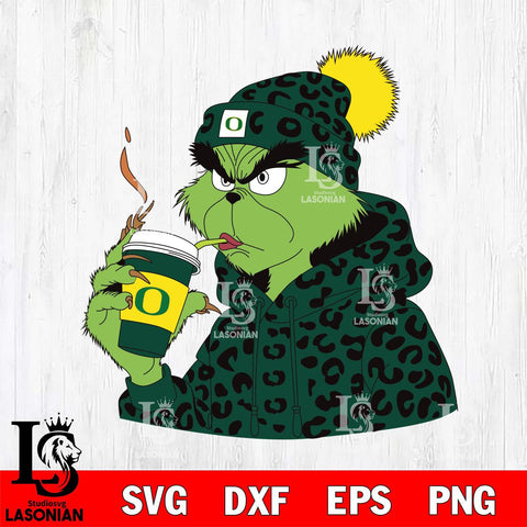 Oregon Ducks Boujee Grinch 8 Svg Eps Dxf Png File, Digital Download, Instant Download