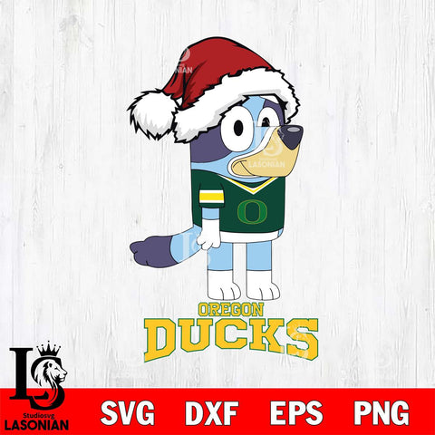 Oregon Ducks Christmas Bluey Hat Cut Files,Bluey Cricut,Christmas Svg , Bluey svg , Digital Download, dxf eps png pdf file