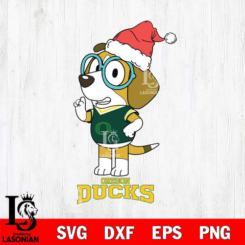 Oregon Ducks Christmas Bluey Honey Sport Cut Files,Bluey Cricut,Christmas Svg , Bluey svg , Digital Download, dxf eps png pdf file