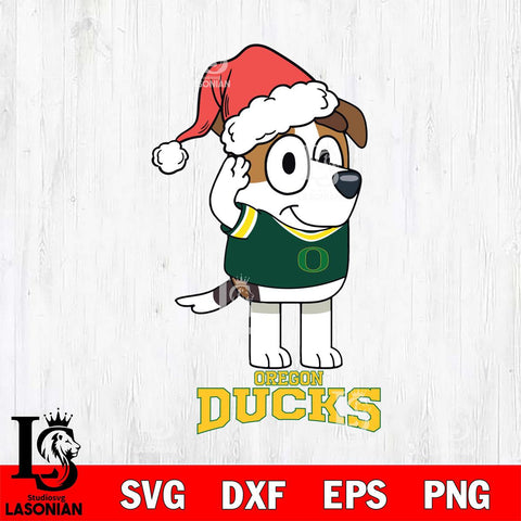 Oregon Ducks Christmas Bluey Jack Sport Cut Files,Bluey Cricut,Christmas Svg , Bluey svg , Digital Download, dxf eps png pdf file