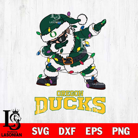 Oregon Ducks Dabbing Santa Claus Ugly Christmas Svg dxf eps png pdf file,NCAA svg,Digital Download,Cricut file