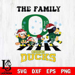 Oregon Ducks Family Bluey Christmas Svg Eps Dxf Png File, Digital Download