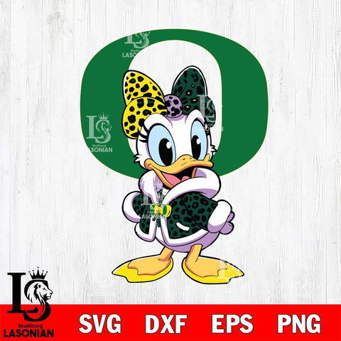 Oregon Ducks Fancy Daisy Duck Disney Svg Eps Dxf Png File, Digital Download, Instant Download