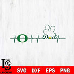 Oregon Ducks Father Heart Beat Svg Eps Dxf Png File, Digital Download, Instant Download