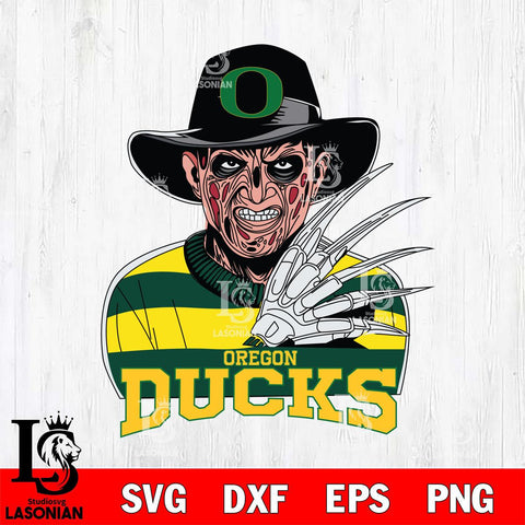 Oregon Ducks Freddy Krueger Horror Halloween Svg Eps Dxf Png File, NCAA svg, Digital Download, Instant Download