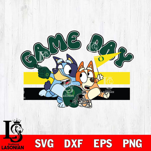 Oregon Ducks Game Day Bluey Svg Eps Dxf Png File, Digital Download, Instant Download