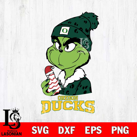 Oregon Ducks Grinch Tree Cake Svg Eps Dxf Png File, Digital Download, Instant Download