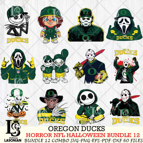 Oregon Ducks Halloween Bundle 12 SVG Svg Eps Dxf Png File, NCAA bundle svg, Digital Download, Instant Download