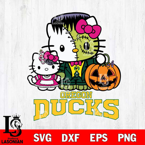 Oregon Ducks Hello Kitty Horror 10 Svg Eps Dxf Png File, Digital Download