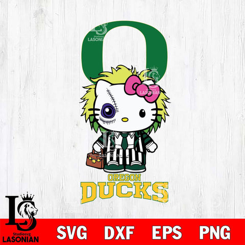 Oregon Ducks Hello Kitty Horror 8 Svg Eps Dxf Png File, Digital Download