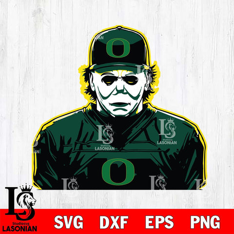 Oregon Ducks Michael Myers Horror Halloween Svg Eps Dxf Png File, NCAA svg, Digital Download, Instant Download