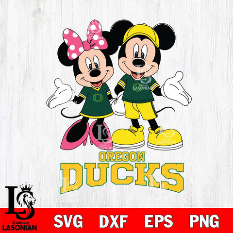 Oregon Ducks Mickey Minnie Mouse Sport Svg Eps Dxf Png File, NCAA svg , File Cut , Digital Download , Instant Download, Cut Svg Files