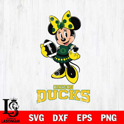 Oregon Ducks Minnie Mouse, Svg Eps Dxf Png File, Digital Download