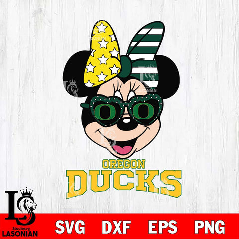 Oregon Ducks Minnie Mouse Love 2, Svg Eps Dxf Png File, Digital Download