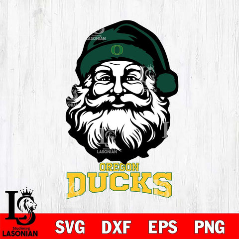 Oregon Ducks Santa Claus Christmas Svg dxf eps png pdf file,NCAA svg,Digital Download,Cricut file