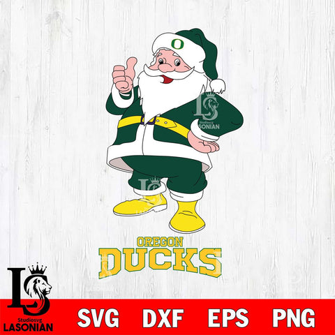 Oregon Ducks Santa claus Svg dxf eps png pdf file,NCAA svg,Digital Download,Cricut file