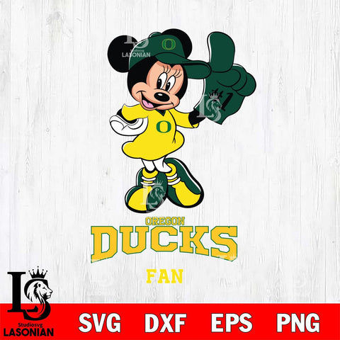 Oregon Ducks #1 Fan Minnie Mouse Svg Eps Dxf Png File, Digital Download, Instant Download