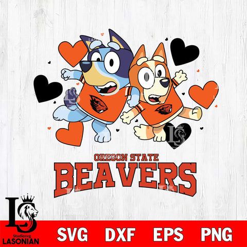 Oregon State Beavers Bluey & Bingo 10 Svg Eps Dxf Png File, NCAA svg, Digital Download, Instant Download