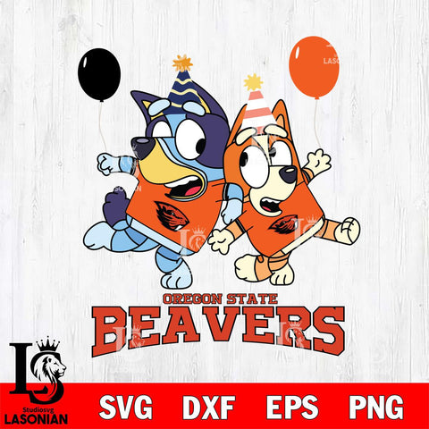 Oregon State Beavers Bluey & Bingo 2 Svg Eps Dxf Png File, NCAA svg, Digital Download, Instant Download