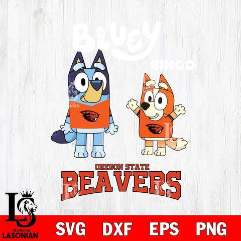 Oregon State Beavers Bluey & Bingo 4 Svg Eps Dxf Png File, NCAA svg, Digital Download, Instant Download