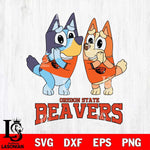 Oregon State Beavers Bluey & Bingo 5 Svg Eps Dxf Png File, NCAA svg, Digital Download, Instant Download