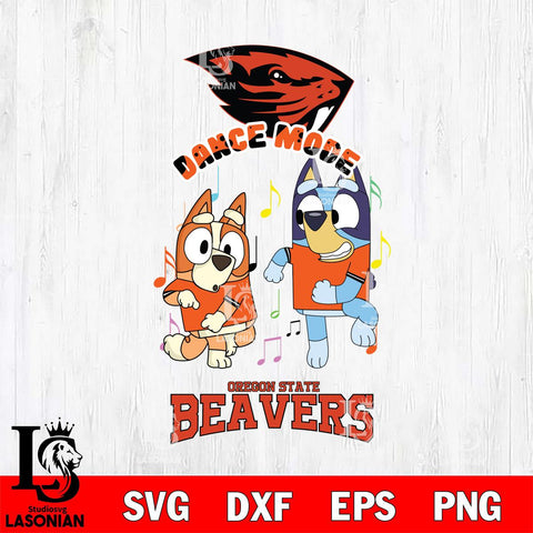 Oregon State Beavers Bluey Bingo Dance Mode Svg Eps Dxf Png File, NCAA svg, Digital Download, Instant Download