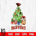 Oregon State Beavers Bluey Chilli Christmas Tree Svg Eps Dxf Png File, Digital Download