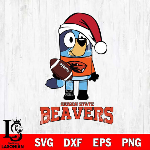 Oregon State Beavers Bluey Christmas Svg Eps Dxf Png File, Digital Download