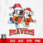 Oregon State Beavers Bluey Christmas Holiday Svg Eps Dxf Png File, Digital Download