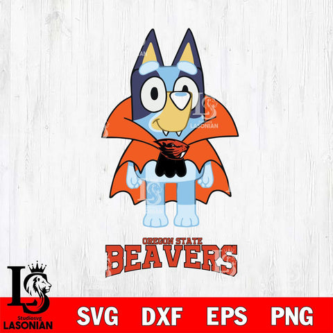 Oregon State Beavers Bluey Dracula Halloween Svg Eps Dxf Png File, Digital Download, Instant Download