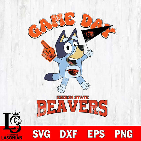 Oregon State Beavers Bluey Game Day Svg Eps Dxf Png File, Digital Download, Instant Download