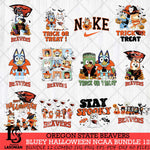 Oregon State Beavers Bluey Halloween NCAA 12 SVG Eps Dxf Png File, Bundle NCAA svg, Digital Download, Instant Download